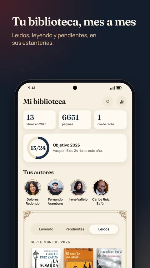 Tu biblioteca: leídos, leyendo y pendientes, mes a mes