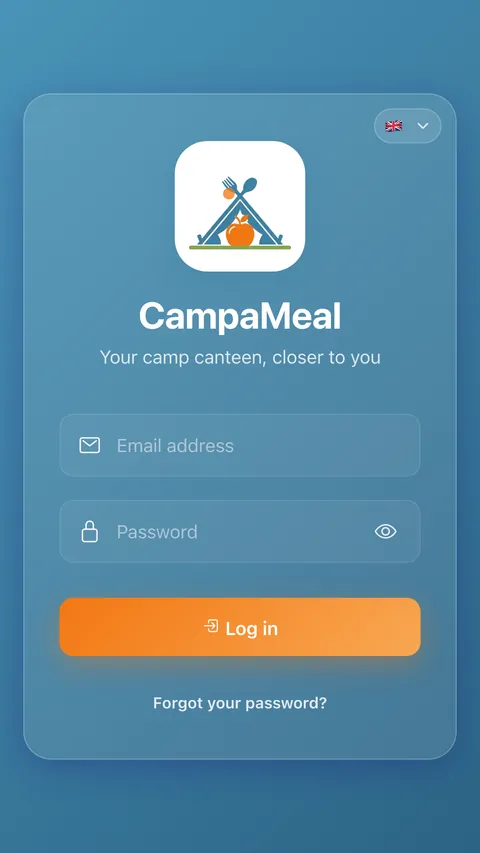 CampaMeal sign-in screen