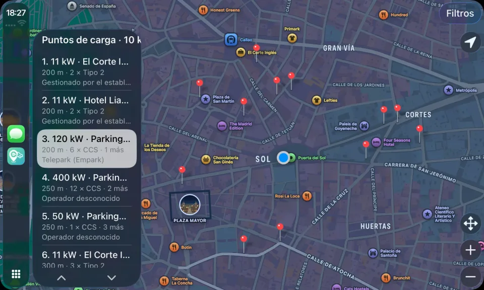 CargaLive — Apple CarPlay