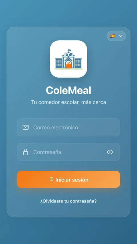 Pantalla de acceso de ColeMeal