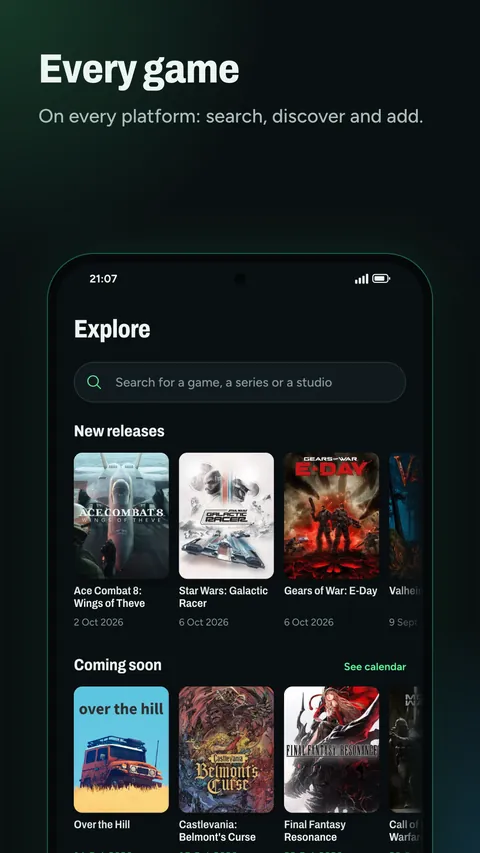 Explore: new and upcoming releases
