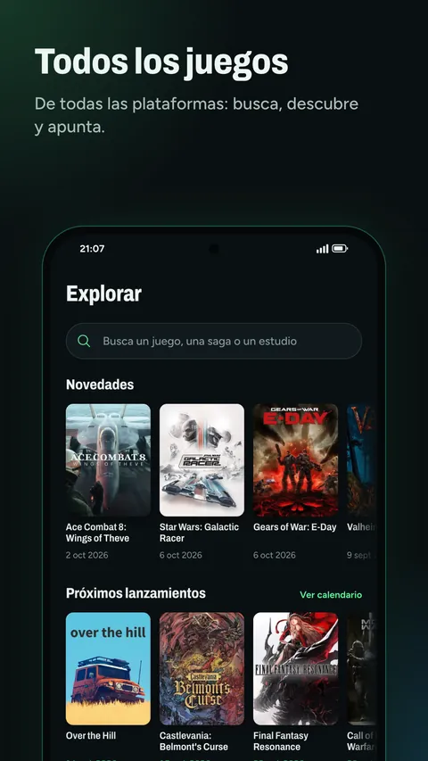 Explorar: novedades y próximos lanzamientos