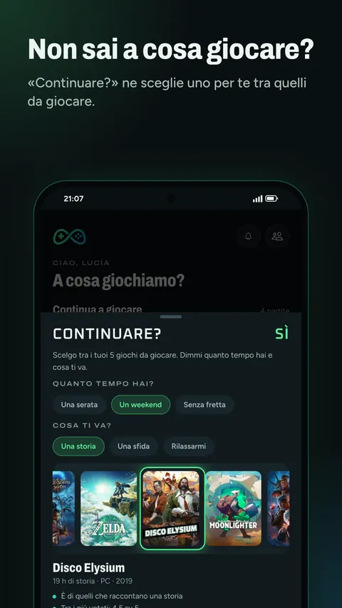 Continuare?: sceglie uno dei tuoi giochi in base al tempo che hai