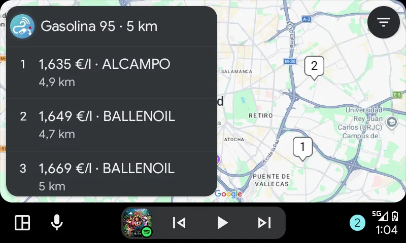 GasoLive — Android Auto