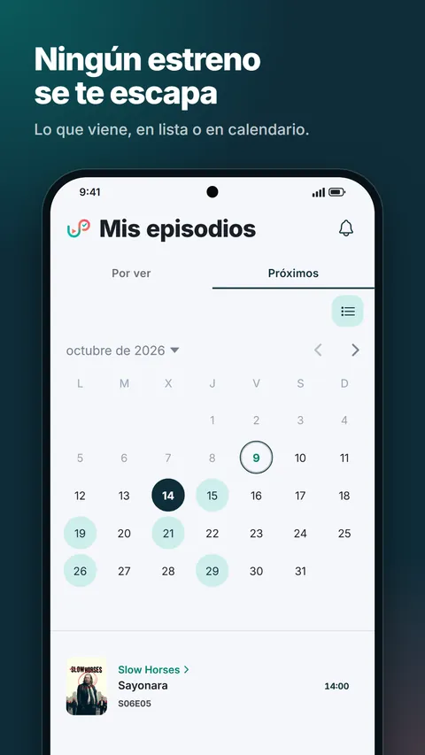 Calendario con los próximos estrenos del mes