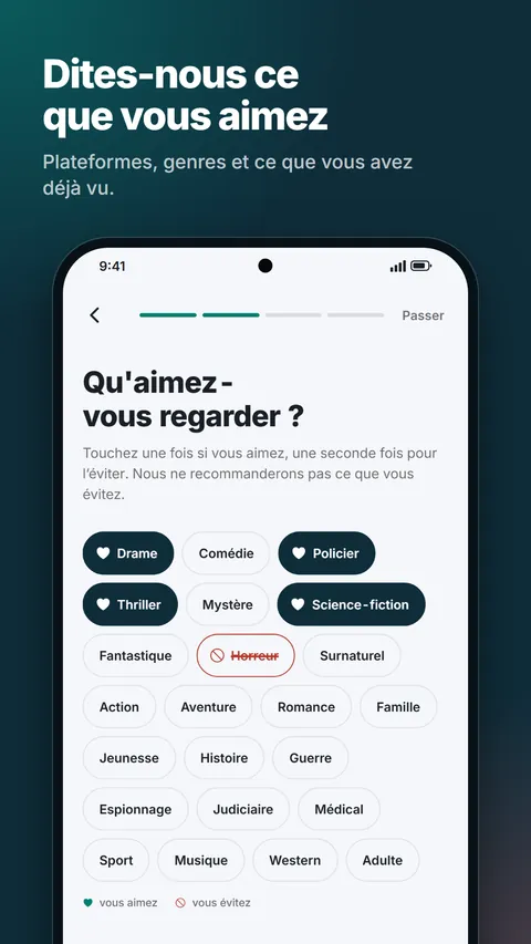 Choisissez ce que vous aimez regarder : genres et plateformes